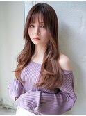 ANGELICA 暗髪シフォンブラウン アースカラー