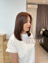 アリーナ 船橋日大前店(arena)&nbsp;レイヤーカット×オレンジベージュ