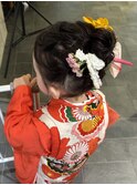 七五三　ゆるふわお団子アレンジ