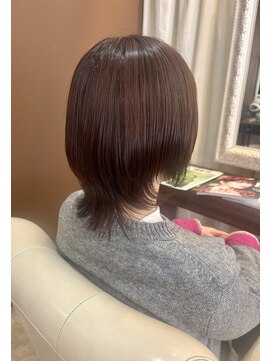 ヘアデザインスペース イチエ(hair design space i chi e) ベージュ系カラーで柔らかフォルムを再現!レイヤーボブスタイル