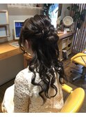 ハーフアップ