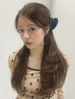 ノイ 銀座(noi)&nbsp;顔周りレイヤーカットロングレイヤーベージュカラー