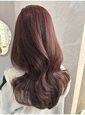 レイヤーカット/ワインレッド/カシスレッド/バーガンディ