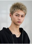 メンズ波巻きツイスパニュアンススパイラルスパイキーショート
