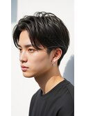 越谷メンズ/リバースセンターパート×刈り上げニュアンスパーマ