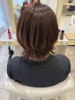 アッシュ 仙川店(Ash) 40代50代ミディアムレイヤーボブレイヤーカットくびれボブウルフ