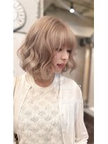 ヴィークス ヘア(vicus hair)&nbsp;ミルクティーベージュ×ふわふわボブ