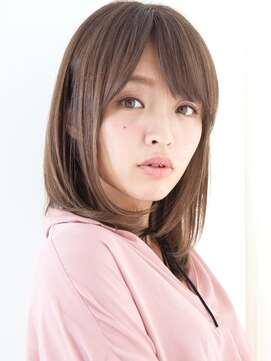 パティオン(PATIONN) ナチュラルストレートクラシカルモードミルクティーカラーミディ