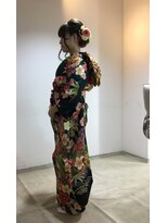 美容室 髪人形 成人式 セット+着付け