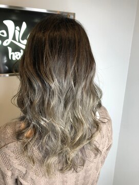 リルウ 阿倍野キューズモール(LILOU) 外国人風バレイヤージュブルージュ