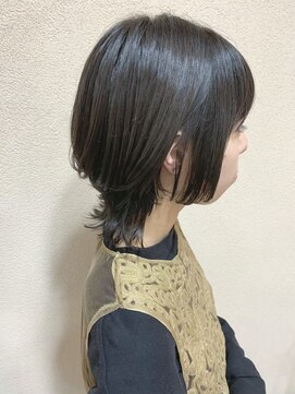 if ダークグレー×ウルフカット