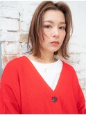 ハイトーンかきあげスタイル