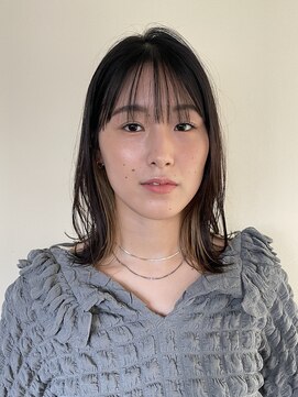 フルール(fleur) シースルーバングストレート インナーカラー