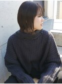 天神【BIRTH】ココアベージュ×ぶつ切りボブ