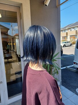 ラファンス イマザト(LaFENCE IMAZATO) ブルーバイオレット　ロイヤルパープル ガーリー 　外はねボブ