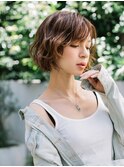 小顔暖色系カラーミニボブふわミディ【下北沢】