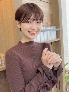 ビュー フクオカ(VIEW FUKUOKA) フェミニンで可愛いチェリーブラウンイメチェンショートボブ