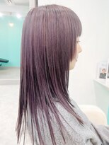 ドライブアンドビジョン 池袋(Drive&Vision)&nbsp;バイオレットブラウン×フルバングハッシュカット池袋/髪質改善]