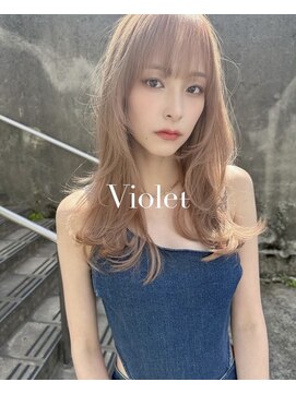 バイオレット 表参道店(Violet) 大人モード外ハネシルキーベージュロングレイヤーカット