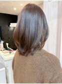 福山人気髪質改善ストレートレイヤーカットミディアムヘア美髪夏
