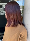 ボブ/ピンクブラウン