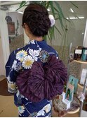 浴衣ヘアーセット、着付け