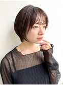 大人ショートボブレイヤーショート前髪あり丸顔絶壁K20241007