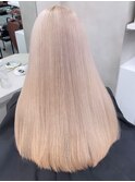 10171髪質改善ブロンドホワイトアッシュウルフレイヤーロング