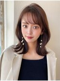 ミディアムウルフ/ひし形シルエット/ひし形ボブ/ワンカールボブ