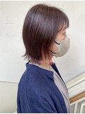 【morio成増/一戸】切りっぱなしボブイヤリングカラーピンク