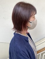 モリオ フロム ロンドン 成増店&nbsp;【morio成増/一戸】切りっぱなしボブイヤリングカラーピンク