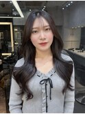 ミニウルフレイヤーカット顔周りカット前髪カット韓国ロング池袋