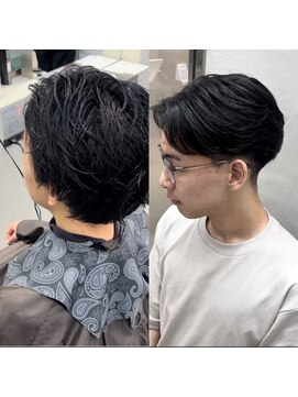 リベル(LIBER) 曲がる縮毛矯正/就活ヘア/毛流れ/センターパート/八王子