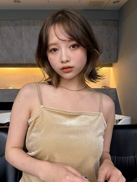 ラル 立川南口(lar) くびれレイヤー_くびれヘアアプリコットオレンジ