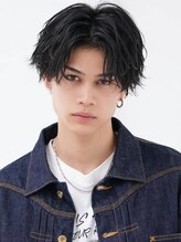 MEN'S HAIR BLEACHi 郡山店【メンズ ヘア ブリーチ】【12月26日オープン(予定)】 《BLEACHi》ウェーブセンターパート【numberA.×BLEACHi】