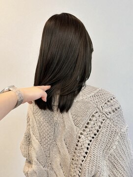 シエル バイ ケンジ 登戸 生田(CIEL by KENJE) ブリーチなしオリーブブラウンカラー9トーンレイヤーカット