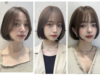 レア 渋谷(Le'a)の写真/[口コミで好評☆]【カット+カラー+TR￥8800】骨格や髪質に合わせたカットで360度綺麗な美シルエットに＊