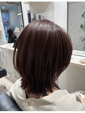 アメリ(ameri) 【ameri 田上】レイヤーボブ×ピンクブラウンでこなれ感を◎