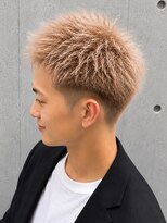 クリアオム 蕨(CLEAR homme) メンズ スパイキーショート ローフェード ミルクティーベージュ