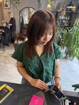 シキ(SHIKI)&nbsp;ナチュラルカラー　ピンクブラウン　ハッシュカット