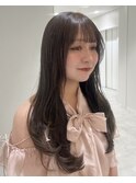 ブリーチなしダブルカラー/オリーブベージュ/レイヤーカット