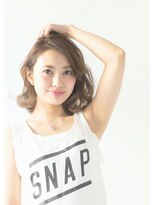 ヘアサロン アティリー(Hair Salon Attirer)&nbsp;西梅田/ボブ/グレーベージュ/白髪ぼかし【Attirer飯田裕之】