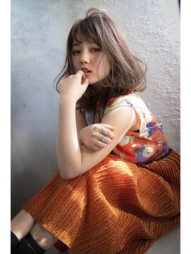 ヘアーアンドメイク ファット(Hair&Make PHAT) ミディアムくびれ巻きブラウンカラー20代30代