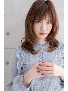 ミック ヘアアンドメイク アップ 駒込店(miq Hair&Make up) 外国人風グラマラスレイヤー♪おフェロ顔セミディ