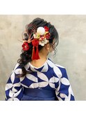 【Bormee】★大人かわいい小顔ポニーテール風編みおろし着物☆