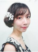 結婚式×着物ヘアアレンジ[[池袋/縮毛矯正/インナーカラー」