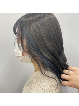 エイム ヘアメイク 横川店(eim HAIR MAKE) ロングボブ×Blue inner