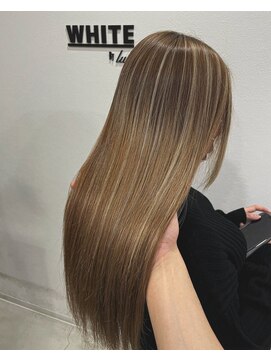 アンダーバーホワイト 阪神西宮店(_WHITE) 艶髪　ミルクティーハイライト
