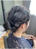 ヘアセット/お呼ばれヘアセット/黒髪アレンジ/お団子ヘア