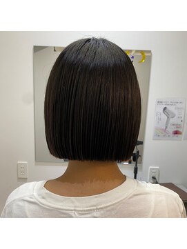 ジ エクト ヴィシア 心斎橋店(The Ect VIXIA) 軽めボブ　縮毛矯正　切りっぱなし　ストレートボブ　ボブカット